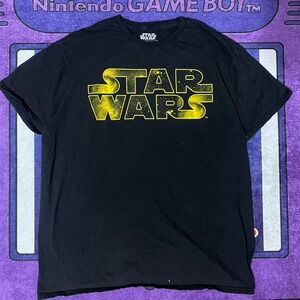Large Black retro Star Wars center front graphic tee